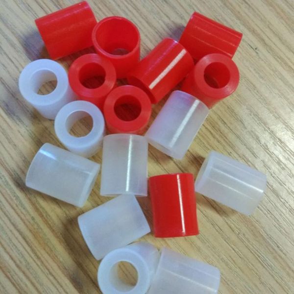 Tappi per test in silicone rosso e trasparente a bocca larga Suggerimenti per test corti in gomma Tappo per tester 510 Ego Drip Tip per E Cig DHL Free