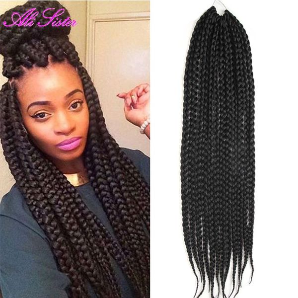 African Box Braids Hair Crochet Hair Expression Braiding Synthetic