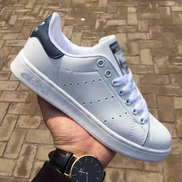 

new stan smith shoes 2020 classic casual shoes wholesale smith men running shoes casual leather women sport sneakers, Black