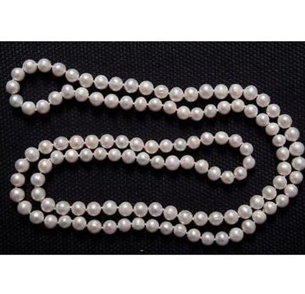 

noble beaded necklaces 8-9mm white pearl necklace 24inch gold clasp, Silver