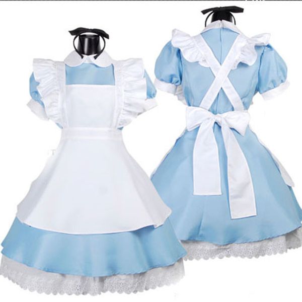 

wholesale-halloween maid costumes womens alice in wonderland costume suit maids lolita fancy dress cosplay costume for women girl, Black