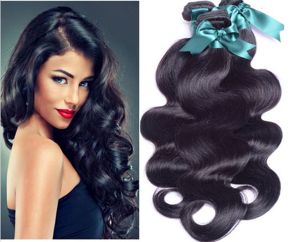 

7A Brazilian Body Wave Weft Human Hair Weave Wavy Extensions Natural Color Dyeable Bleachable Unprocessed GALI Queen Hair Products 3pcs