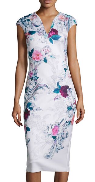 

fashion print women sheath dress cap-sleeve casual dresses 040407, Black;gray