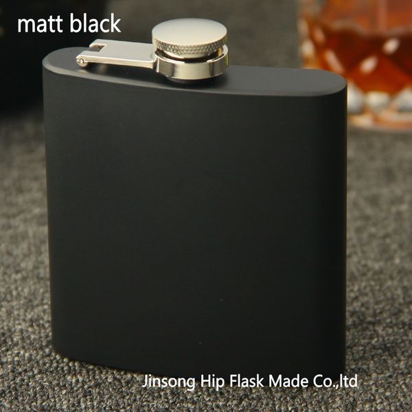 

Matt black color tainle teel hip fla k of 6oz white blue red pink arm green golden all the color can be mixed