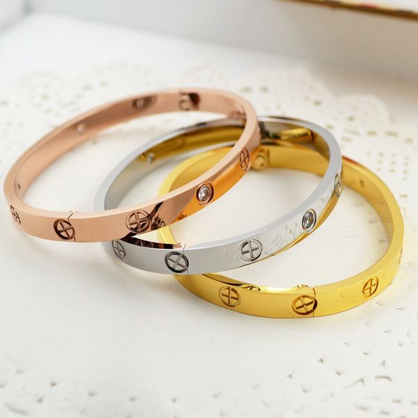 

2019 классический дизайн cross love браслеты браслеты для женщин с отверткой любители браслет браслет розовое золото титановый браслет-манже, Black