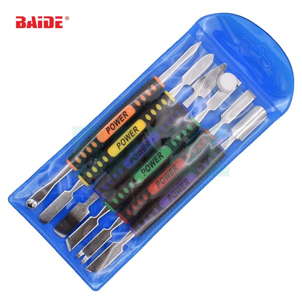 6 in 1 Hebel-Set Mini Dual Köpfe Brecheisen Metall Spudger Neugierigen Tools Kit für Handy Tablet Handy 30 satz/los