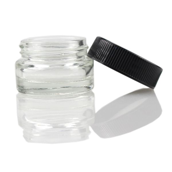 

2018 new Food Grade 5ml Non-Stick Glass Container Wax Dab Oil Jar 5ml Dabber Dry Herb Concentrate Container E cigs Cigarette Thick oil