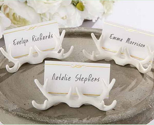 

other wedding favors creative white resin antler place card holder seat clip table decoration with card