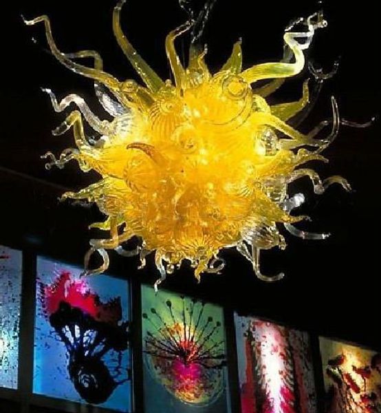 

lamps modern murano chandeliers yellow crystal-lighting led light source style hand blown glass crystal chandelier