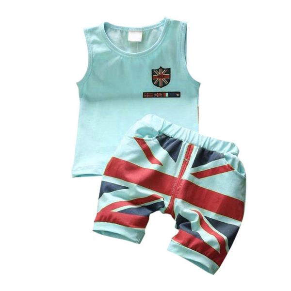 

summer baby boys clothes sets roupas infant kids boys clothing set vest + pants 2pcs children clothes suit, White