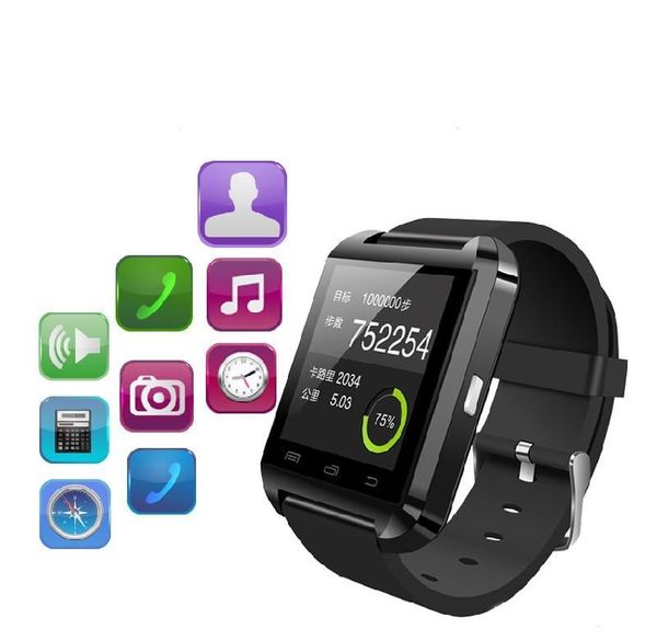 

bluetooth smartwatch u8 watrerproof for iphone 5/5s/6/6s/samsung s5 s6 s7/htc android phone smartphones sport wristwatch jbd-u8