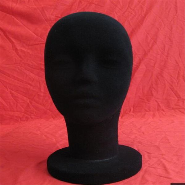 Black female foam velvet MANNEQUIN head holder base display wig hat glasses 11/"