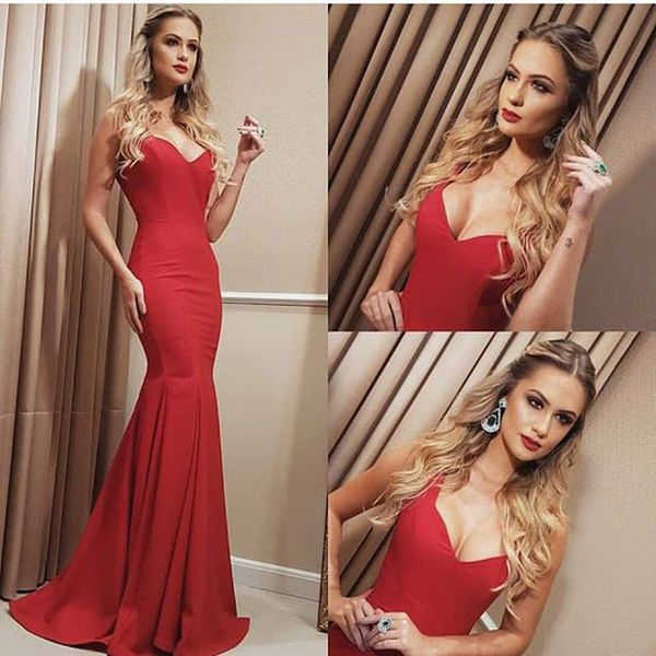 

red sweetheart spaghetti straps prom dress backless evening gown long formal dress elegant prom gowns open backs night club dresses, Black