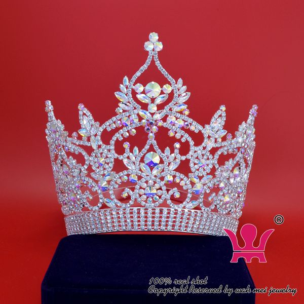 

rhinestone crowns tiaras lager miss beauty pageant bridal wedding queen princess party prom night clup accessories show headdress mo008, White;golden