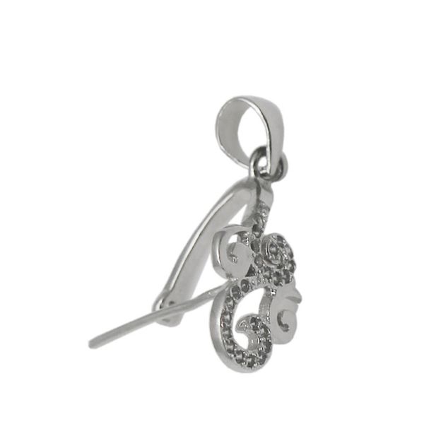 Ciondolo Beadsnice Fatto a mano CZ Crystal Pendant Connector Bail Pinch Clasp Componenti per gioielli in argento sterling 925 ID 34652