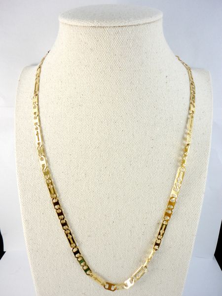 

22 inch Cross Blade Gold Stainless Steel Chain 56Cm Diameter 5mm Never fade Necklaces For Women Fashion Jewelry LR510