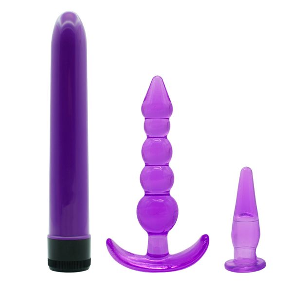 Diferente Brinquedos Vibratórios Anal Geléia Anal Butt Plug e dedo Anal brinquedos sexuais para Mulheres Homens