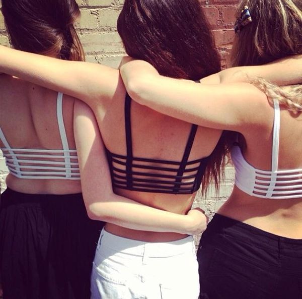 

Women's Sexy Bralette For Wholesale New fashion Caged Back Cut Out Strappy Padded Bra Bralet Vest Crop Top