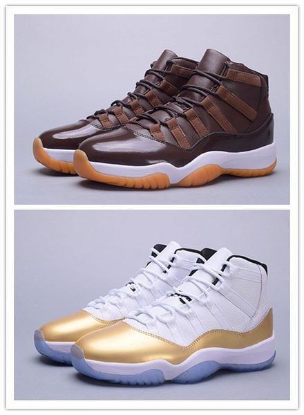 

2018 with box xi 11 72-10 chocolates high closing ceremony gold men basketball shoes 11s sneakers mens sports shoes wholesale us 7-13