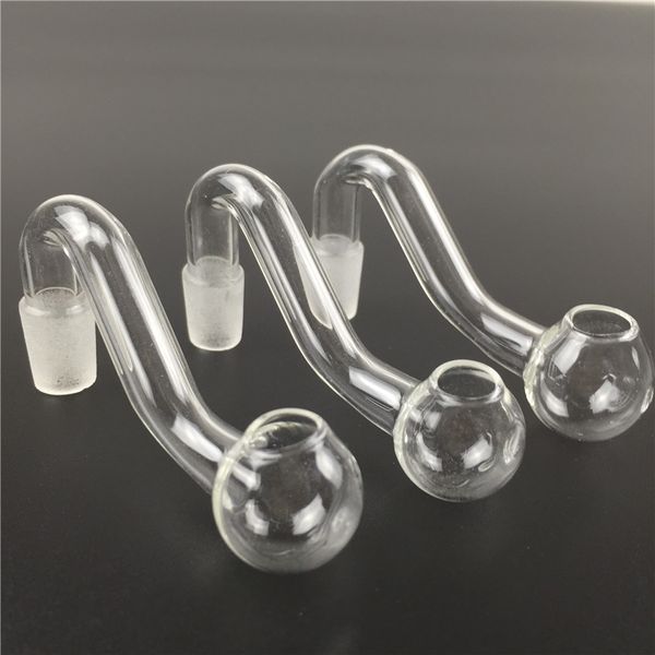 Mini -Glasöl -Brenner Rauchrohr dicke Pyrex -Glaswasserrohre 10mm männliches Forsted Gelenk klares Glasrohr billiger Handrohr Shisha