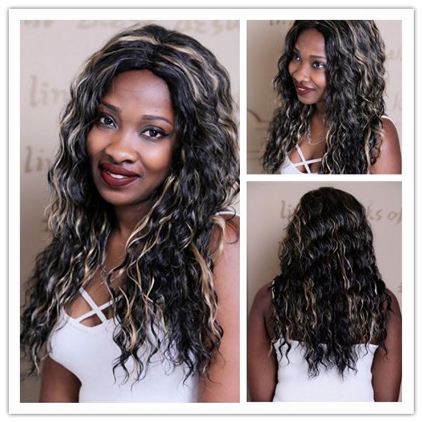 Xiu Zhi Mei 22inch African American Black Blonde Highlights For