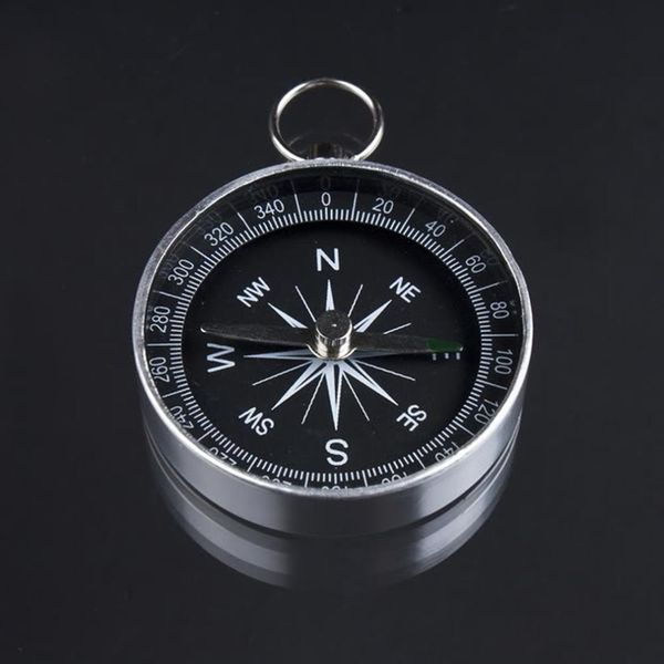 

wholesale-1pc pocket mini camping hiking compasses lightweight aluminum outdoor travel compass navigation wild survival tool black