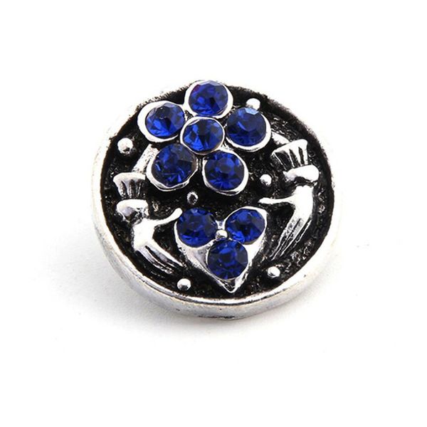 

5 color bohemian flower crystal 18mm snap button for bracelets jewelry watches women metal button pression bijoux za0026