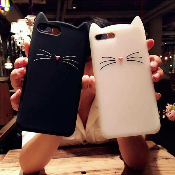 Мягкий силиконовый чехол для телефона для iPhone 7 6S 6 Plus Cat Cover Прекрасный блеск Cat Чехол для iPhone 6S 7 Plus Аксессуары для случая