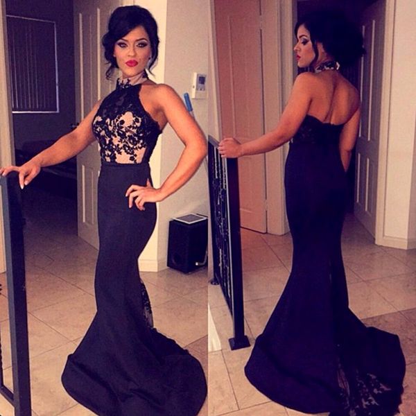 

hot 2021 sexy prom transwes halter русалка русалка русадка кружева black cheap особое время официальное вечернее платье