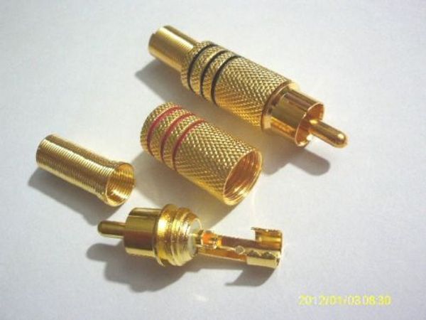 Connettori a molla in metallo audio placcati oro da 1000 pezzi