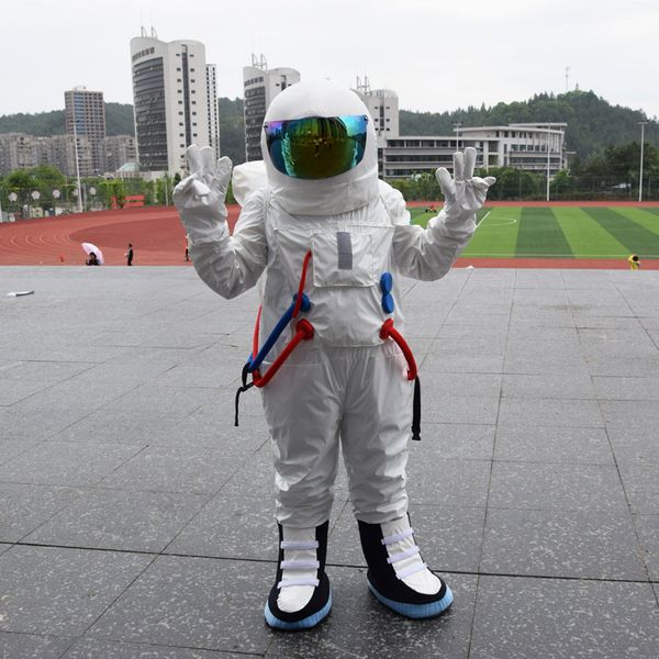 

2017 space suit mascot costume astronaut mascot costume with backpack with logo glove,shoes, Red;yellow