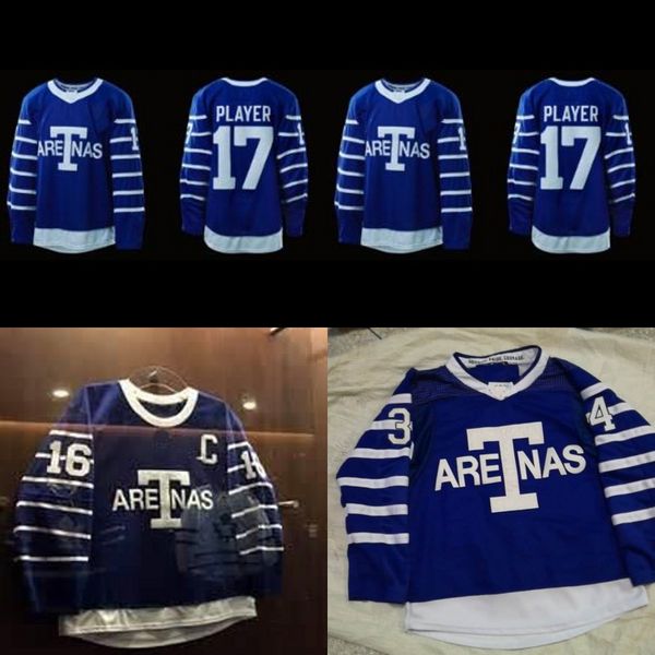 

1918-19 Toronto Aretnas Jersey Cheap Mens Blank 34 Auston Matthews 16 Mitchell Marner 29 William Nylander 100% Stitched Hockey Jerseys