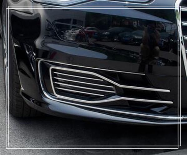 

stainless steel 10pcs front fog lamp decoration trim for audi a6l 2016