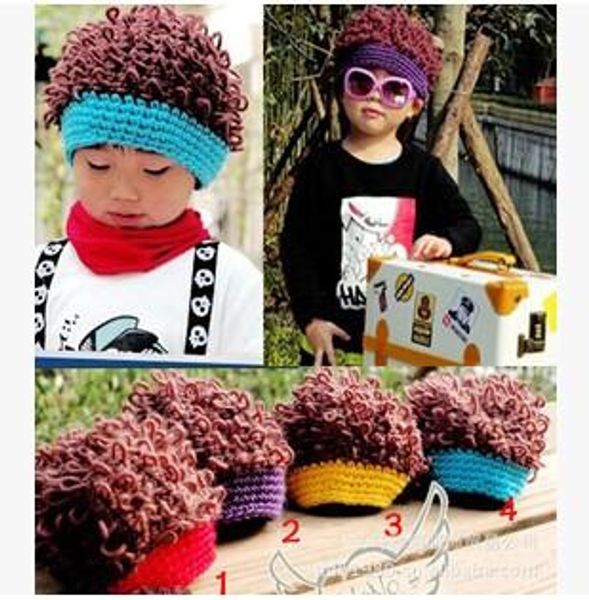 

baby skull cap infant hats kids fashion accessories hand knitted caps boys girls crochet hats children caps knitted beanie hat, Yellow