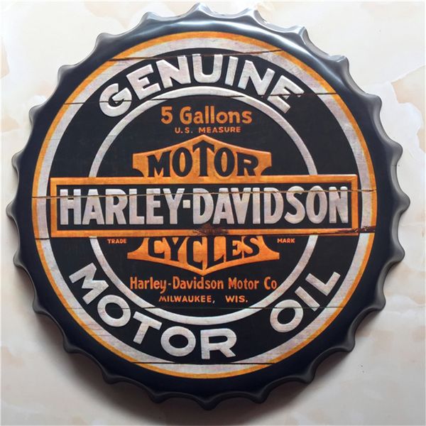 Wholesale Genuine Motor Oil Motorcycle Bottle Cap Decorative Metal Plate Plaque Vintage Pub Wall Art Wholesale Genuine Motor Oil Motorcycle Bottle Cap Decorative Metal Plate Plaque Vintage Pub Wall Art
