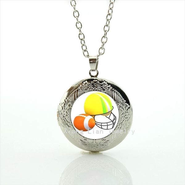 

Perfect gifts interesting jewelry locket necklace sport rugby jewelry football sport accessory for children and kids NF059