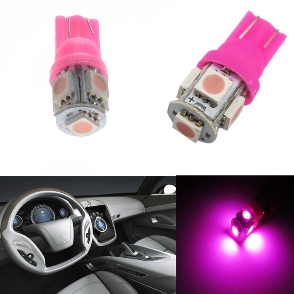 100x Pink Led 5 Led Car License Plate Tag Light T10 158 168 194 2825 921bulbs Led Working Lights Leds Light From Hobo068 25 13 Dhgate Com