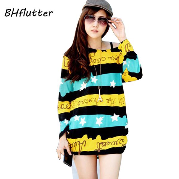 

wholesale- women sweaters and new fashion 2016 long sleeve cotton knitting sweater print casual crochet women's pullovers plus size, White;black