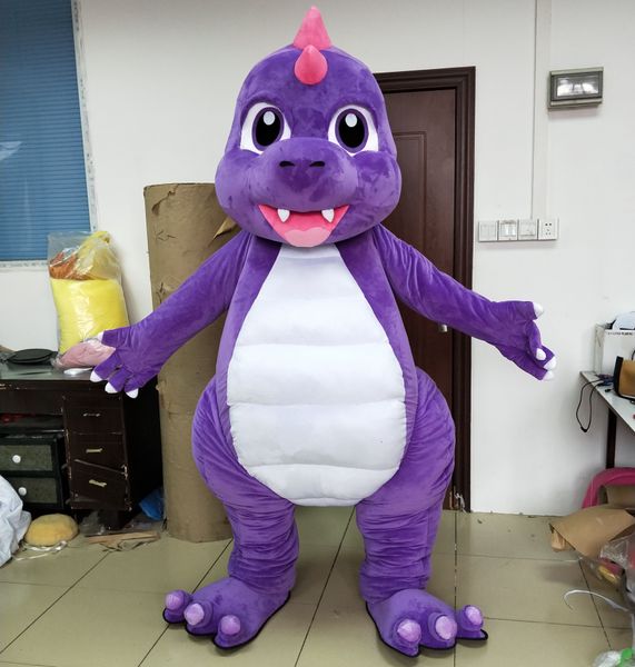 

Sx0723 100 real photo of cute purple blue colour dino dino aur ma cot co tume for adult to wear for ale