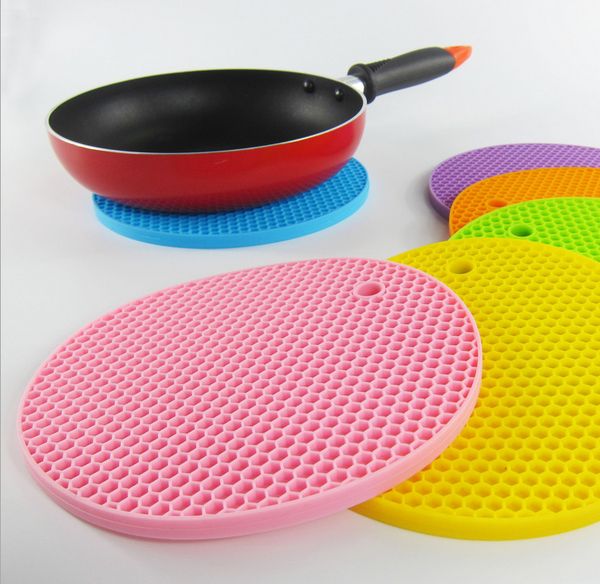 

dhl round silicone non-slip heat resistant pot mats holder coaster cushion placemat pot table mat 17090203