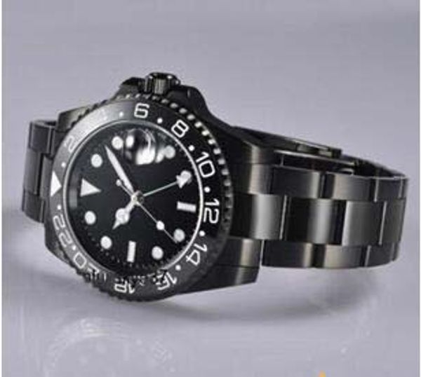 

luxury watch stainless steel bracelet 40mm vintage sapphire glass ceramic bezel men automatic wristwatch men's wristwatch, Slivery;brown