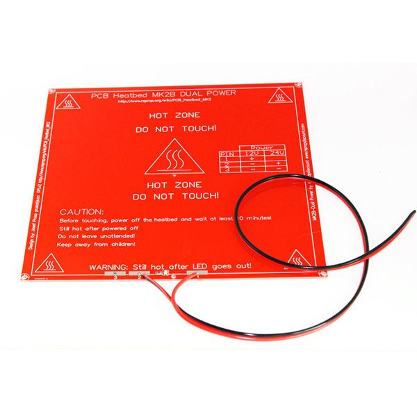 Stampante 3D RepRap PCB Heatbed MK2B linea letto riscaldato per Prusa Mendel 12/24V B00251