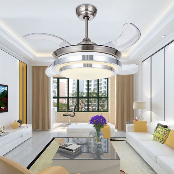 2019 36 Inch Modern Led Invisible Ceiling Fans With Lights
