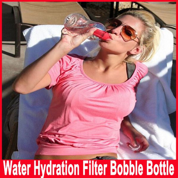 

water bobble fashion travel health net manually activated carbon filter water bottle kettle 550ml red pink green black blue purple yellow