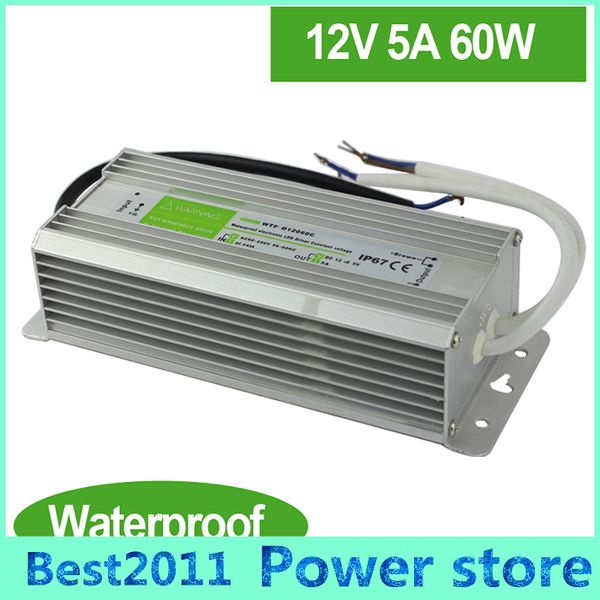 

Самая дешевая цена DC 12V 60W IP67 водонепроницаемый электронный светодиодный драйвер