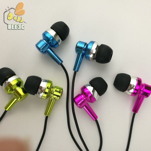 

thick wire headset earphones direct deal from factory wholesale earbuds gold blue rosered gilding for iphone 300ps