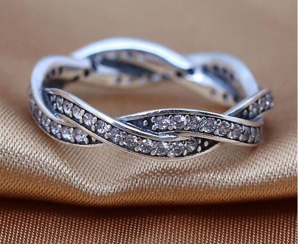 

2016 new 100% authentic 925 sterling silver rings with cz vintage wreath women diy charms fits for pandora jewelry wholesale ing