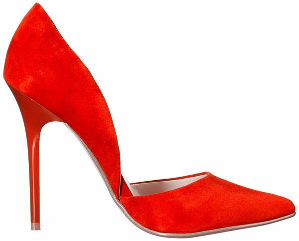 

karmran women handmade fashion 100mm high heel d'orsay suede pumps shoes for evening dressing party red z70323, Black