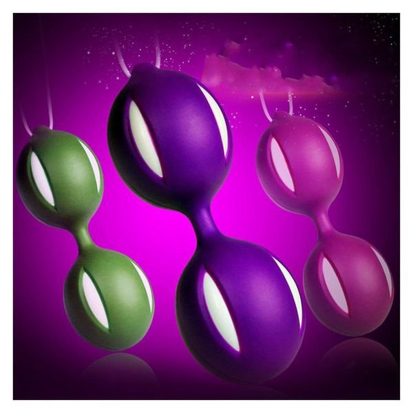 Giocattoli sessuali per coppie Femmina Smart Duotone Benwa Ball Weighted Kegel Vaginal Tight Exercise Sex Toy # T701