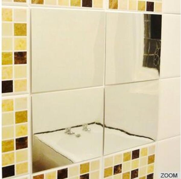 3d Square Mirror Tile Wall Stickers Decal Mosaic Paper For Mirror Tile Wall Stickers Decal